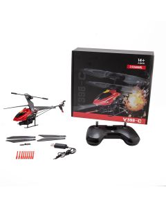 WL V398-C Missile Aircraft 2.4G 4CH Dual-Blade RC Helicopter With Adjustable Left/Right Hand Throttle
