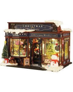 Wooden DIY Christmas Wonderland Miniature House Model Kit