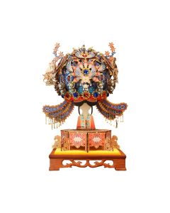 Wooden DIY Phoenix Crown Music Box Model Kit - Christmas Desk Decor