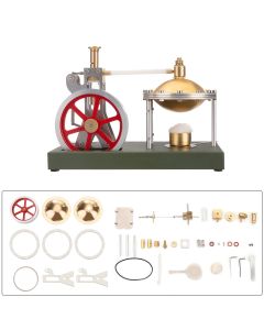 ENJOMOR DIY Assembly Steam Engine Kit Retro Vertical with Spherical Boiler DIY KIT