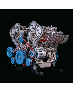 V8 Engine Model Kit that Works - Build Your Own V8 Engine - TECHING 1: 3 Full Metal V8 Car Engine Model Kit 500+Pcs