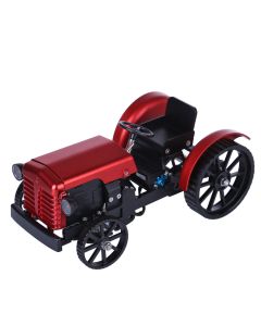 Teching Mini APP RC Tractor  Metal Romote Control Model Tractor in Red DIY Assembly Kit Educational Toy Gifts Collection - Enginediy