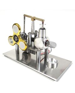 ENJOMOR Balance Type Stirling Engine Generator with Bulb, Gyroscope and Voltage Display Meter - STEM Toy
