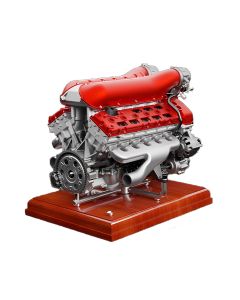 V12 Engine Model Kit that Works - Build Your Own V12 Engine - TECHING 1/4 Supercar V12 Engine Model Kit with Synchronized Throttle Sound Effects 800+PCS