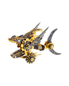 3D Metal Mechanical Sawtooth Shark Assembly Model Kit