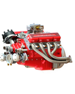 CISON V8 Engine Small block 44CC 1/6 Scale Water Cooled 4-Stroke 8-Cylinder Gasoline Engine Internal Combustion V8 Engine Model Kit that Works