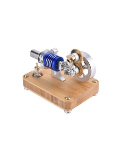 ENJOMOR Rhombic Hot Air Stirling Engine Model Toy Gift for Science and Education Machinery Enthusiasts