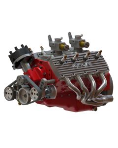 CISON Small-block 44CC 1/6 Scale Water-Cooled Flathead 4-Stroke V8 Gasoline Engine Internal Combustion Model Kit that Works