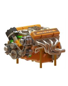 CISON V8 Engine Pro Small-block 44CC 1/6 Scale Water-Cooled 4-Stroke 8-Cylinder Gasoline Engine Internal Combustion V8 Engine Model Kit that Works