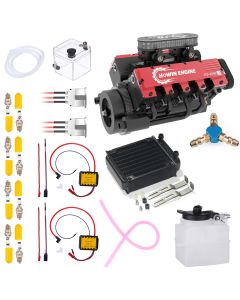 TOYAN & HOWIN V8 Engine FS-V800G 1/10 28cc Gasoline Engine with Distributor Starter Kit - Build Your Own V8 Engine