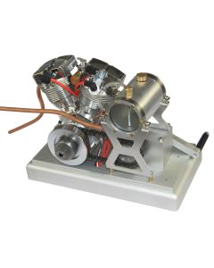 CISON FG-VT157 15.7cc V-Twin Shovelhead Engine with Upgrade Kick Starter Kit and Base - One Key Start