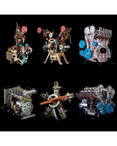 TECHING Full Metal Car Engine Model Kit That Works - Build Your Own Engines - Gift Collection