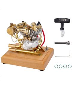 RETROL R29 4.2CC Mini V2 Engine OHV V-Twin Motorcycle Engine Double-cylinder Four-stroke Gasoline Engine Internal Combustion Engine Model